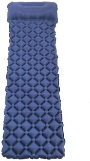Ultralight Slaapzak Pad Opblaasbare Lucht Matras Kussen Waterdicht Camping Mat Vochtwerende Pad voor Outdoor Rugzak donker blauw