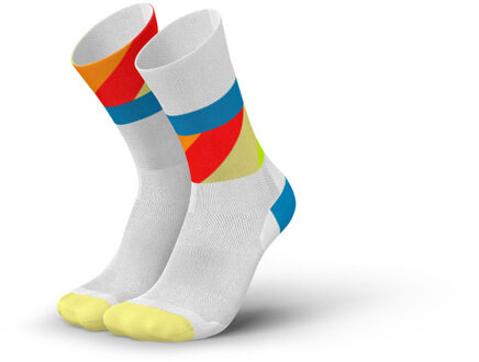 Ultralight Strides Hoge Sokken wit/rood - 39-42