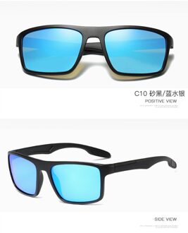 Ultralight TR90 Gepolariseerde Zonnebril Mannen Driver Shades Mannelijke Vintage Driver Goggles Voor Mannen Spuare Brillen Gafas De Sol C10