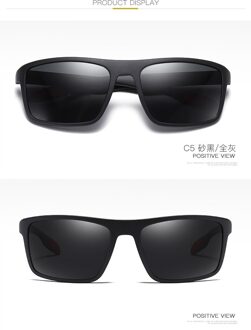 Ultralight TR90 Gepolariseerde Zonnebril Mannen Driver Shades Mannelijke Vintage Driver Goggles Voor Mannen Spuare Brillen Gafas De Sol C5