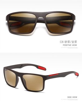 Ultralight TR90 Gepolariseerde Zonnebril Mannen Driver Shades Mannelijke Vintage Driver Goggles Voor Mannen Spuare Brillen Gafas De Sol C6