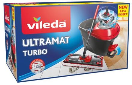 UltraMat Turbo Vloerwisserset Grijs, Rood