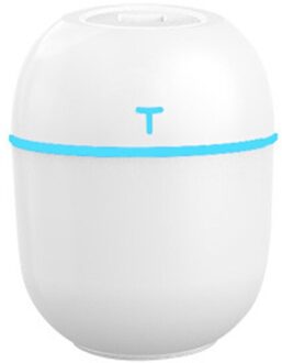 Ultrasone Auto Diffuser Mute Draagbare Mini Usb Luchtbevochtiger Luchtreiniger Met Nachtlampje wit