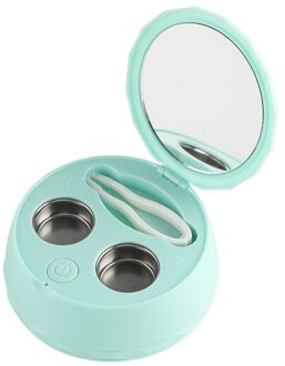 Ultrasone Contact Lens Cleaner Contactlenzen Case Box Tijd Aanpassing Ultrasone Reinigingsmachine Bad Washer blauw