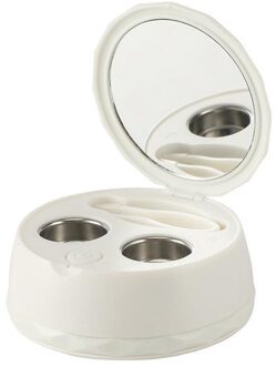 Ultrasone Contact Lens Cleaner Contactlenzen Case Box Tijd Aanpassing Ultrasone Reinigingsmachine Bad Washer wit