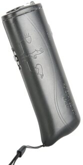 Ultrasone Dog Trainer Apparaat met Repeller LED Licht 3 in 1 Anti Barking Stop Bark Handheld Hond Training Apparaat Geen batterij zwart