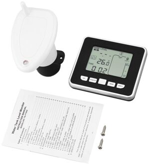 Ultrasone Draadloze Water Tank Vloeibare Diepte Niveau Meter Sensor Met Temperatuur Display Met 3.3 Inch Led Display