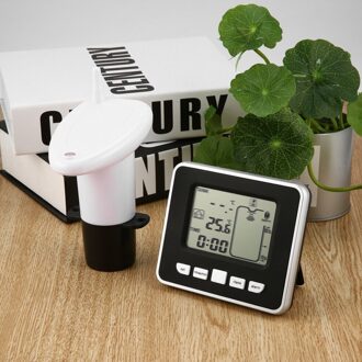! Ultrasone Draadloze Water Tank Vloeibare Diepte Niveau Meter Sensor Met Temperatuur Display Met 3.3 Inch Led Display