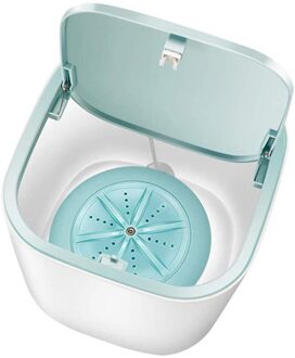 Ultrasone Draagbare Mini Roterende Turbo Wasmachine Met Usb Voeding Mini Compact Lichtgewicht Persoonlijke Wassen blauw