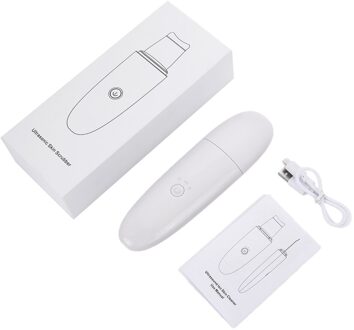 Ultrasone Exfoliërende Machine Comedondrukker Gezicht Peeling Tools Gezicht Schoner Huid Scrubber Facial Massage Beauty Instrument wit