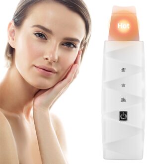 Ultrasone Gezicht Cleaning Huid Scrubber Facial Cleaner Skin Peeling Mee-eter Verwijderen Pore Cleaner Gezicht Scrubber 45 ℃ Warmte Facial