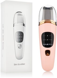 Ultrasone Gezicht Cleaning Huid Scrubber Facial Cleaner Skin Peeling Mee-eter Verwijderen Pore Cleaner Gezicht Scrubber roze Carton