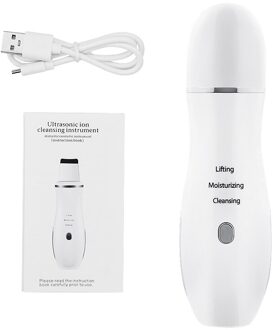 Ultrasone Gezicht Huid Scrubber Oplaadbare Facial Diepe Reiniging Spatel Meeëter Pore Removal Peeling Gezicht Lift Machine BR1003 geen doos