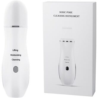 Ultrasone Gezicht Huid Scrubber Oplaadbare Facial Diepe Reiniging Spatel Meeëter Pore Removal Peeling Gezicht Lift Machine BR1003 met doos