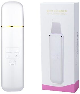 Ultrasone Gezicht Huid Scrubber Oplaadbare Facial Diepe Reiniging Spatel Meeëter Pore Removal Peeling Gezicht Lift Machine HY62 met doos