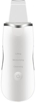 Ultrasone Huid Scrubber Comedondrukker Gezicht Schoner Ultrasone Reiniger Facial Beauty Peeling Tool Diepe Gezicht Reiniging wit