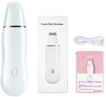 Ultrasone Huid Scrubber Diepe Gezicht Reiniging Lift Machine Peeling Schop Facial Pore Cleaner Gezicht Huid Scrubber Lift Machine wit geen doos