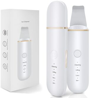 Ultrasone Huid Scrubber Facial Spatel Peeling Kawitacyjny Visage Comedondrukker Gezicht Cleaner Ultrasonico Huid Reinigen Rood