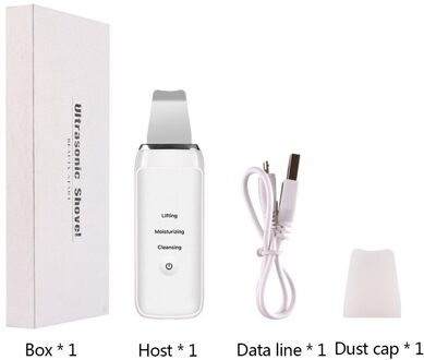 Ultrasone Huid Scrubber Huid Diepe Reiniging Anti Rimpel Comedondrukker Elektrische Gezicht Huid Scrubber Schoonheid Producten Hufu met doos
