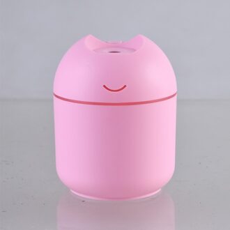 Ultrasone Mini Luchtbevochtiger 200Ml Aroma Etherische Olie Diffuser Voor Home Auto Usb Fogger Mist Maker Met Led night Lamp 200ml roze