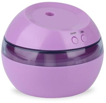 Ultrasone Mini Luchtbevochtiger 300Ml Usb Aroma Essentiële Olie Diffuser Thuis Auto Fogger Mist Maker Met Led Night Lamp paars
