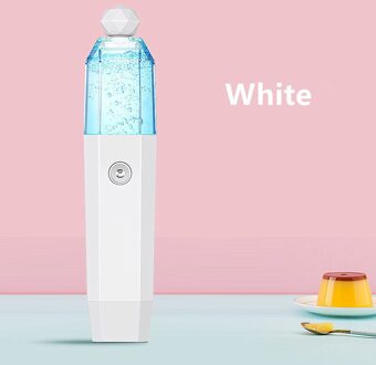 Ultrasone Mini Luchtbevochtiger Usb Oplaadbare Luchtbevochtiger Handheld Voor Thuis Auto Draagbare Stoom Gezicht Luchtbevochtiger 1stk wit