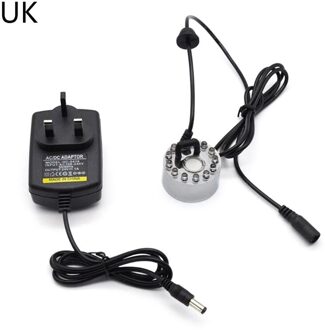Ultrasone Mist Maker Generator Fogger Vernevelaar Water Fontein Vijver 12 Led Verstuiver Luchtbevochtiger Us/Uk/Eu/au Plug UK plug