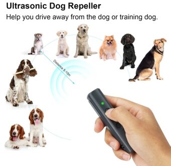Ultrasonic Dog Repeller USB Rechargeable Dog Drive Device Portable Dog Trainer Anti Barking Device with LED Indicator Lanyard