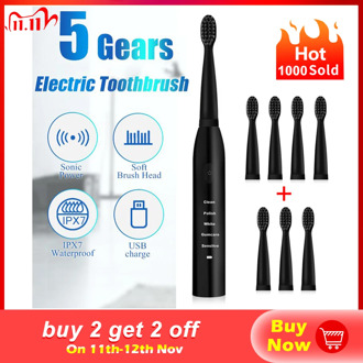 Ultrasonic Sonic Electric Toothbrush Rechargeable Tooth Brushes Washable Electronic Whitening Teeth Brush Adult Timer Brush