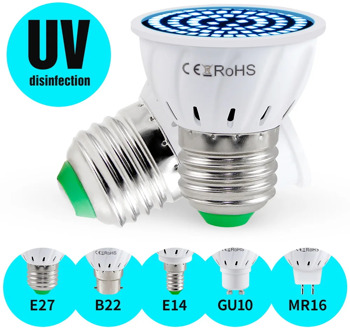 Ultraviolet germicidal lamp UV E27 Ultraviolet UVC Light GU10 MR16 Sterilization Lamp Cup Corn Bulb Disinfection Lamp Kill Mites