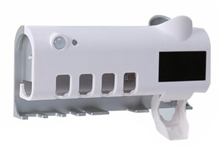 Ultraviolet Lamp Tandenborstelhouder Sterilisator Muur Gemonteerde Abs Pp Schoon Automatische Tandpasta Squeezer Badkamer Supply