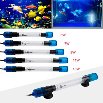 Ultraviolet Sterilisator Aquarium Aquarium Licht Lamp Decor Uv Kiemdodende Stralingsbestendige Vis Reef Verlichting Eu Plug 13W