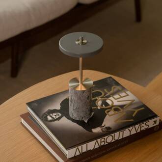 UMAGE acculamp Asteria MOVE MINI, marmergrijs/staal, IP44 marmergrijs, staal