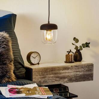 UMAGE Acorn hanglamp zwart/messing zwart, gepolijst messing, helder