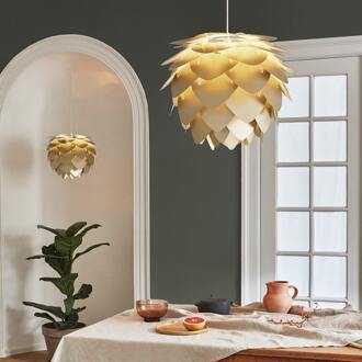 UMAGE Aluvia Mini hanglamp brushed brass - met koordset wit - Ø 40 cm Goud