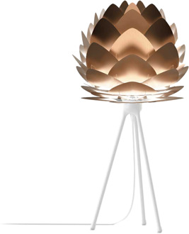 UMAGE Aluvia Mini tafellamp brushed bronze - met tripod wit - Ø 40 cm Bruin