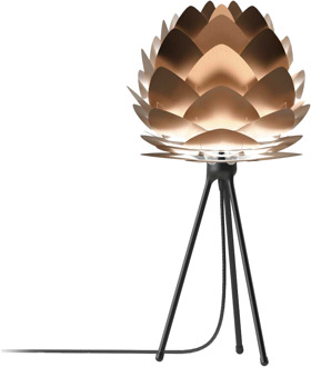 UMAGE Aluvia Mini tafellamp brushed bronze - met tripod zwart - Ø 40 cm Bruin