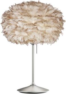 UMAGE Eos medium tafellamp lichtbruin/staal lichtbruin, geborsteld staal