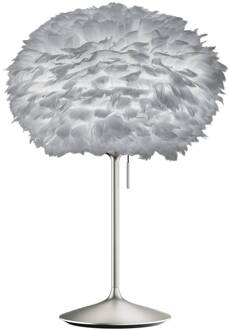 UMAGE Eos medium tafellamp lichtgrijs/staal lichtgrijs, geborsteld staal