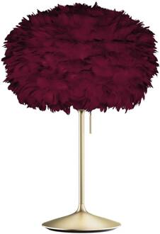 UMAGE Eos mini tafellamp rood/messing steigerhout rood, geborsteld messing