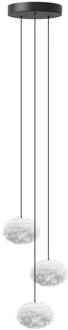 UMAGE Eos Nano hanglamp, wit, 3-lamps wit, zwart