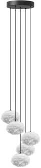 UMAGE Eos Nano hanglamp, wit, 5-lamps wit, zwart