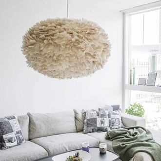 UMAGE Eos X-large hanglamp light brown - met koordset wit - Ø 75 cm Bruin