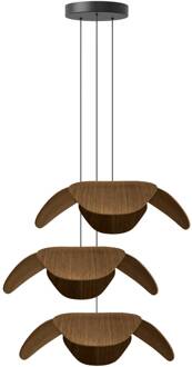 UMAGE Forget Me Not large hanglamp 3-lamps, eiken donker eiken donker, wit