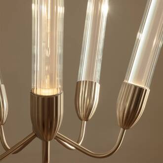 UMAGE hanglamp Lemon Squeeze lang, messing, Ø 85,6 cm messing, helder, wit