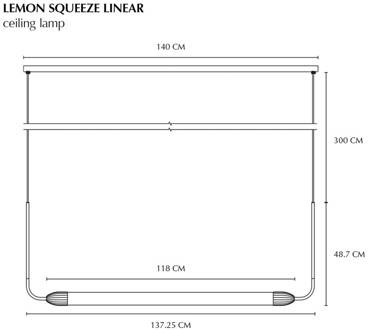 UMAGE hanglamp LEMON SQUEEZE LINEAR, staal, 138 cm, GU10 gepolijst staal