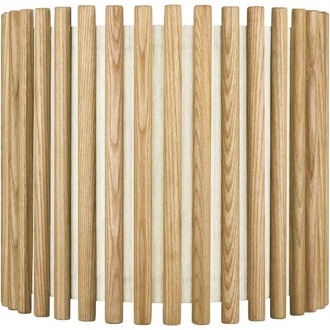 UMAGE Komorebi Medium hanglamp natural oak - met koordset zwart - Ø 29 cm Bruin