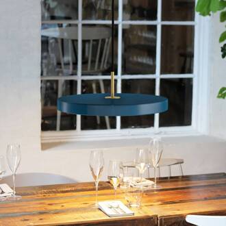 UMAGE LED hanglamp Asteria Medium, petrol/messing, Ø 43 cm