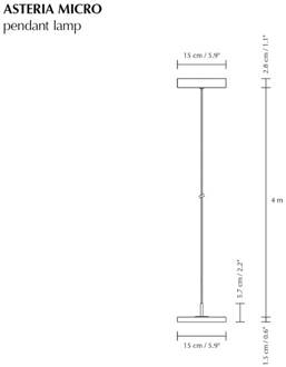 UMAGE LED hanglamp Asteria Micro, gepolijst staal, Ø 15 cm