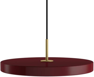 UMAGE LED hanglamp Asteria Mini, robijnrood/messing, Ø 31 cm